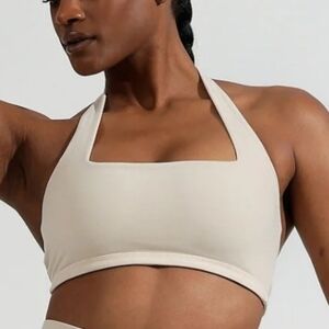 BuffBunny Revolution Halter Cream Sports Bra